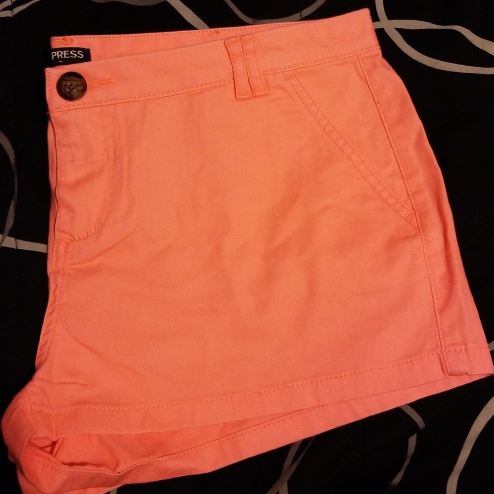 Express orange shorts